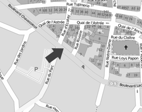 Plan d'acc�s au cin�ma Grand Forum � Louviers